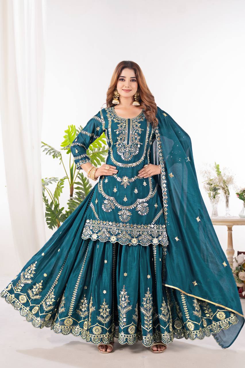The Rani Pink Ceremonial Heritage Gharara